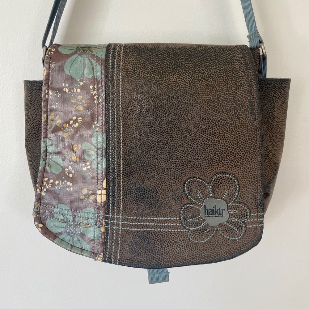 Haiku Brown and Cream Floral Tote